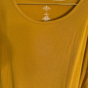 St. John's Bay Gold Long Sleeve T-Shirt